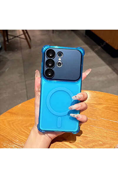 Choice16 Galaxy S24 Ultra Blue Luxury Magnetic Matte Phone Case for S26 S24 S...