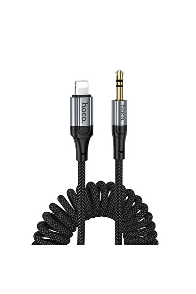 Hoco Cablu Audio AUX Hi-Fi UPA33A, Lightning la Jack 3.5mm, Brodat, Spiralat,...