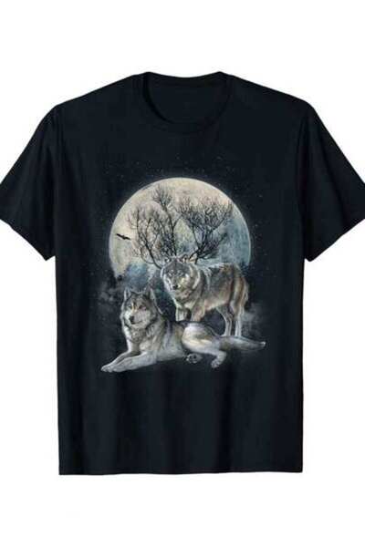 23ERVA The Mountain Native American Wolf Wolves Lover T-Shirt, Stylish Men's ...