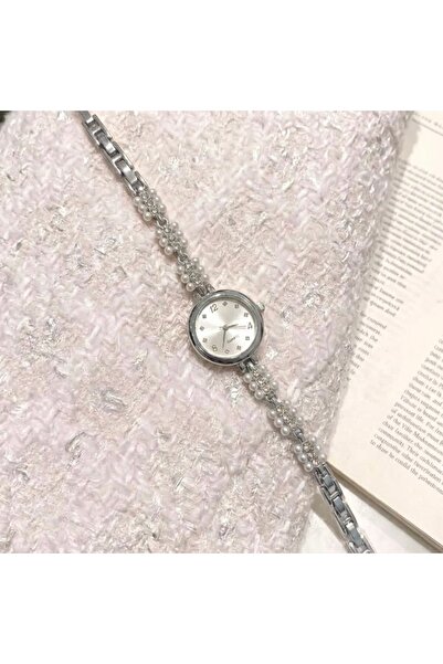 Heda Jewelry Dainty Pearl Watch - Steel Case Women's Wristwatch That Can Be E...