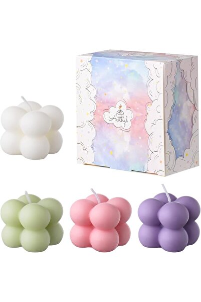 GENERAL ACITHGL Bubble Candle - Cube Soy Wax Candles, Home Decor Candle, Scen...