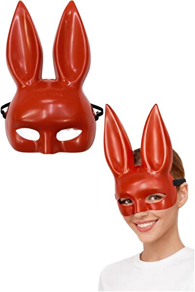 ReilaParty Long-Eared Red Rabbit Mask – Party, Costume, and Halloween Mask