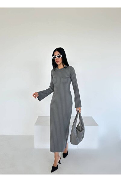 Ware Women's Ribbed Dress with Diamond Sleeves