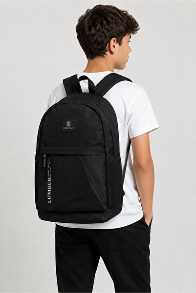 lumberjack Ct-2583 Black Unisex Backpack School Sports Travel Daily Use Multi...