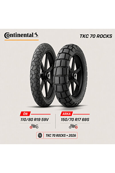 Continental TKC 70 Rocks 110/80 R19 59V - 150/70 R17 69S Ön Arka Motosiklet L...