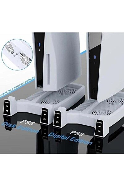 Generic Multi-Function Game Console Charging Station with Cooling Fan, Dual C...