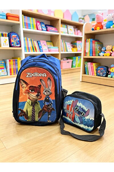 KIZIL GECE 3-Pocket School Backpack and Lunch Box Set