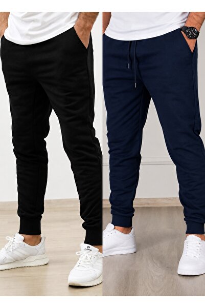 TORUK MAKTO Set de 2 pantaloni de trening unisex cu tiv cu nervuri Jogger, cu...
