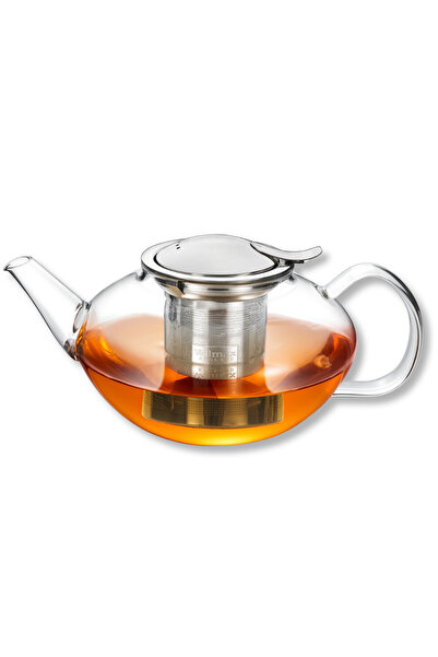 WILMAX ENGLAND Ceainic cu Infuzor Metalic, Sticla Termica, 1550 ml, Transparent