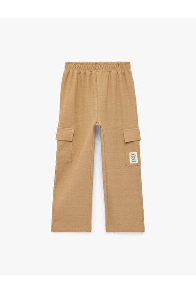 Koton Textured Cotton Sweatpants with Flap Pockets and Detailed Pockets