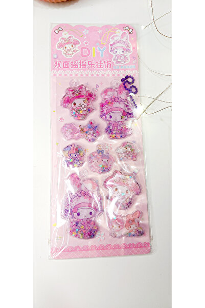 Shop Kumomi My Melody Sulu Simli Boncuklu Sticker Seti Anahtarlıklı