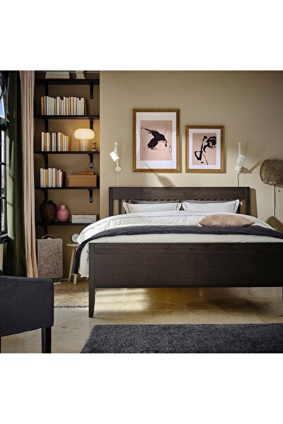IKEA çift kişilik karyola , kahverengi, 160x200 cm