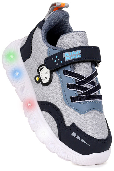 Kiko Kids Peras Işıklı Cırtlı Erkek Bebek Spor Ayakkabı