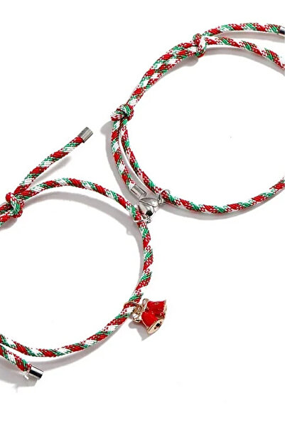 VeeShop Set 2 bratari BFF de Craciun, pentru prieteni sau cupluri, cu magnet,...