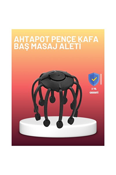 USB Şarjlı Kafa Masaj Aleti 3 Modlu 8 Başlıklı Stres Giderici