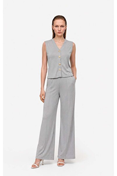 HAKKE Çimalı Wide Leg Trousers and Vest Set