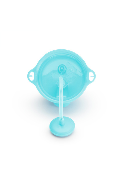 Munchkin Click-Lock Tip Straw Training Cup, 12 Months+, 296ml, Blue and Heat Indicator Soft Tip Baby Spoons Set of 2