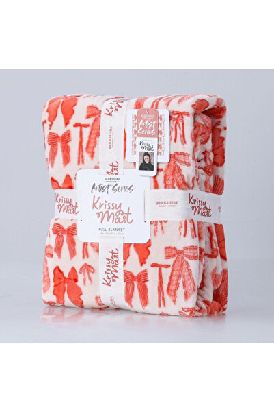 Generic Brand Queen Artist Blanket - Coral Bows (Krissy Mast):