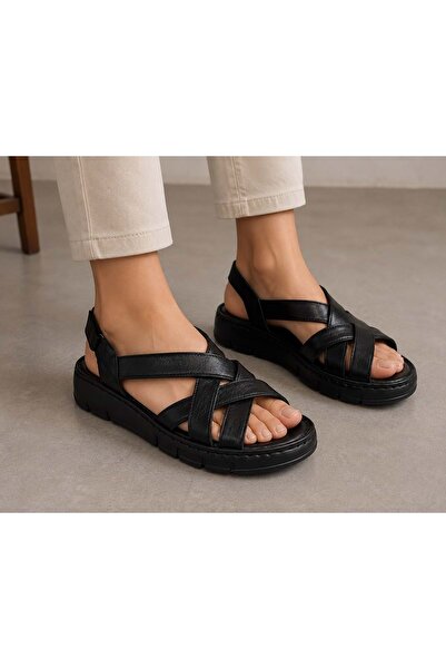 Kristal İrm.06 Genuine Leather Women's Sandals