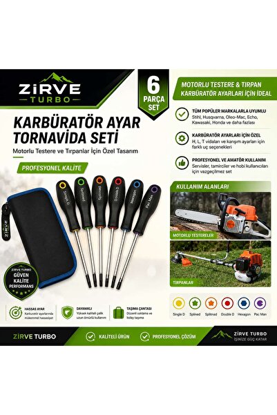Zirve Karbüratör Ayar Tornavida Seti