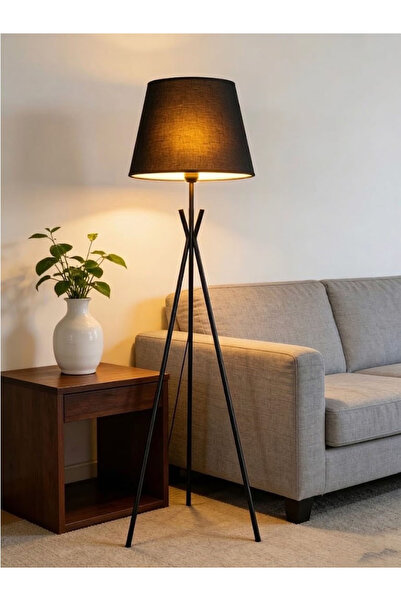 co arma Modern Fabric Shade Floor Lamp for Bedroom and Living Room