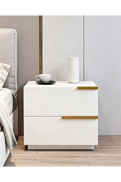 Generic Modern 2-Drawer Nightstand Bedside Table with Spacious Countertop, Be...