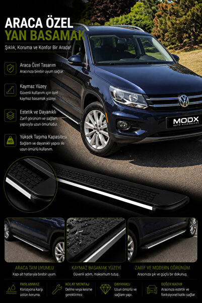 MODxAUTO VOLKSWAGEN TİGUAN 2007-2015 ARACA ÖZEL YAN BASAMAK A+