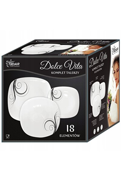 Tadar Set de farfurii pătrate Dolce Vita pentru 6 persoane