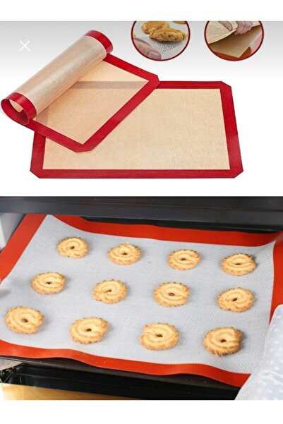 MİMOZA PARK Oven-Safe Self-Oiling Silicone Baking Mat - Dough Rolling 30X40 cm