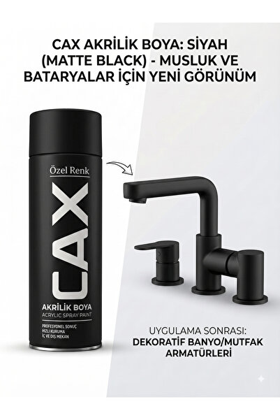 caxcolors CAX Akrilik Sprey Boya 400ml - Musluk, Mutfak & Banyo Batarya Yenil...