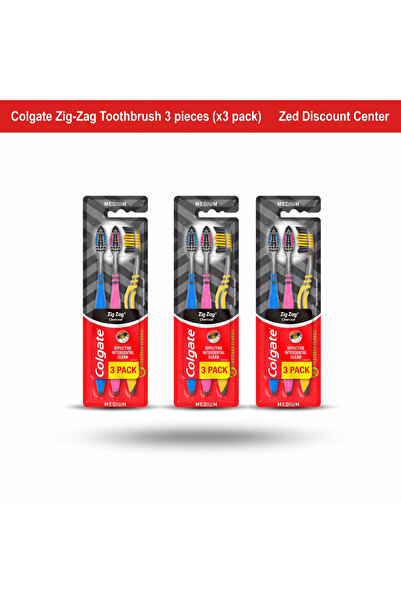 Colgate Periuță de dinți Zig-Zag 3 bucăți (pachet de 3)