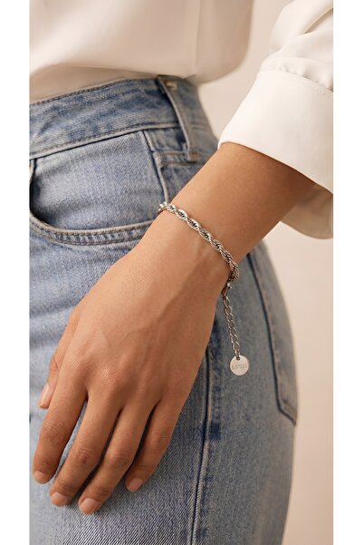 ZEY Steel Mesh Chain Bracelet Silver Color Women's Bracelet Stylish Elegant D...