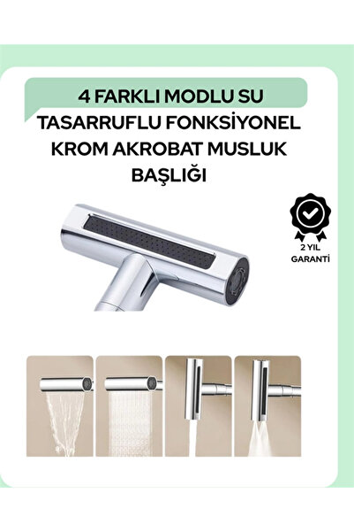 SORA GROUP Multifunctional Faucet Head |   4 Water Modes |   Wide Compatible ...