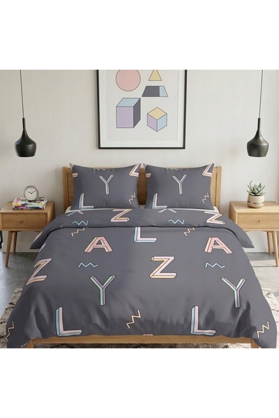 NO BRAND SET DE AȘTERNUTURI 220x200 + 2 FEȚE DE PERNĂ 70x80 BUMBAC SATINAT - ...