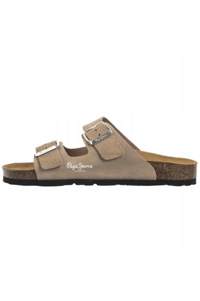 Pepe Jeans Șlapi de damă Oban Suede albi, mărimea 38 EU