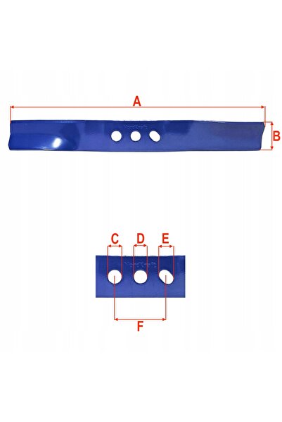 NO BRAND Cuțit robust pentru mașina de tuns iarba NAC LP40-300 | 40 cm