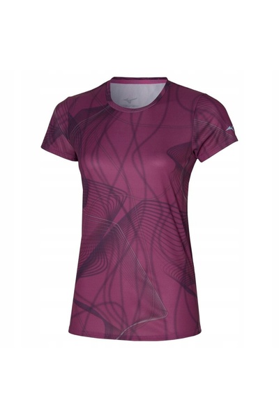 MIZUNO Tricou de alergare pentru femei, cu imprimeu, magenta haze, XL