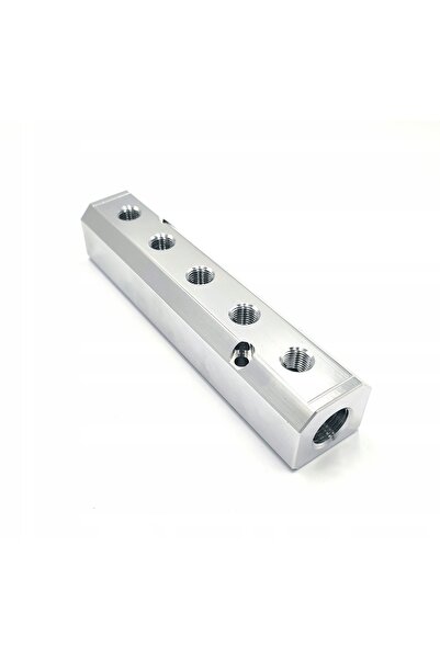 NO BRAND Distribuitor pneumatic 2x 1/2, 5x 1/4, bară de distribuție