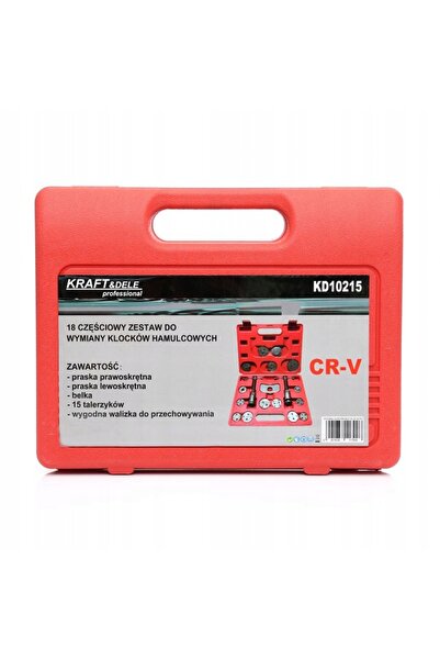 Kraft&dele Kit de înlocuire plăcuțe de frână pentru presă cu piston 18el valiză