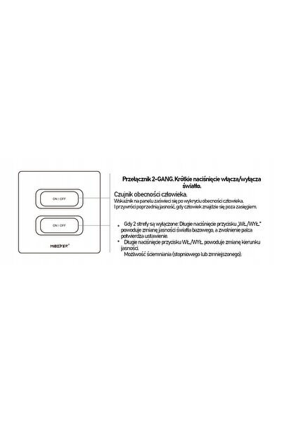 NO BRAND MiBoxer ESR2-B Comutator 2 circuite, variator de intensitate pentru ...