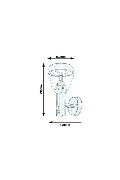 NO BRAND Aplică LED de exterior 8,5W cu senzor de mișcare AMALFI 7920 Rabalux