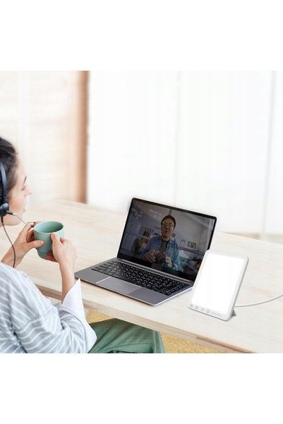 bedee Lampă antidepresantă de masă 10W, 3 culori, cu temporizator medical