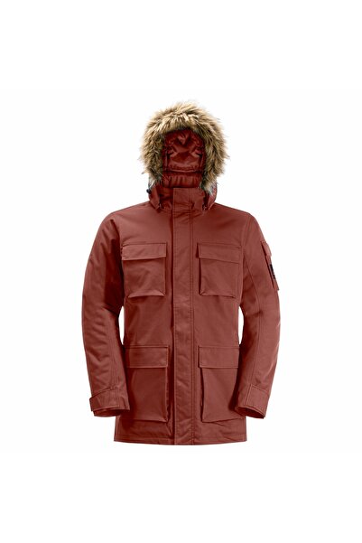Jack Wolfskin Geacă de puf pentru bărbați Glacier Canyon Parka, culoare rugin...