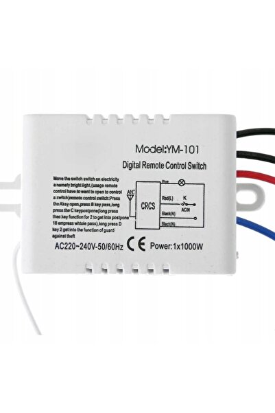NO BRAND Comutator cu telecomandă pentru aparate electrocasnice 230V, 1 canal...