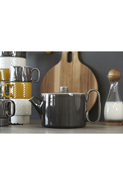 NO BRAND Ceainic ceramic 1,2 L cafea retro gri SAGAFORM