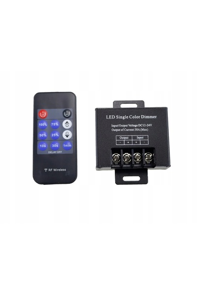 NO BRAND Controler LED Dimmer Telecomandă Radio RF 11P 20A 12-24V