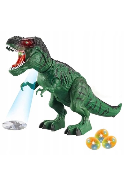 Luxma Jucărie educativă dinozaur T-rex care se poate deplasa, depune ouă și a...