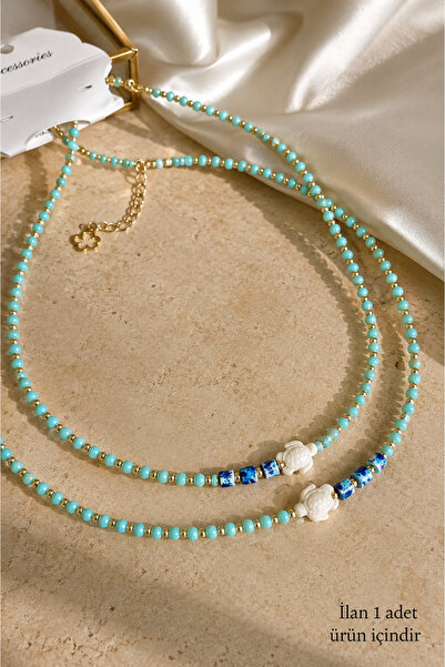 Dore Collection مجموعة الصيف: قلادة نسائية مصنوعة يدويًا بتصميم خاص مع خرز مل...