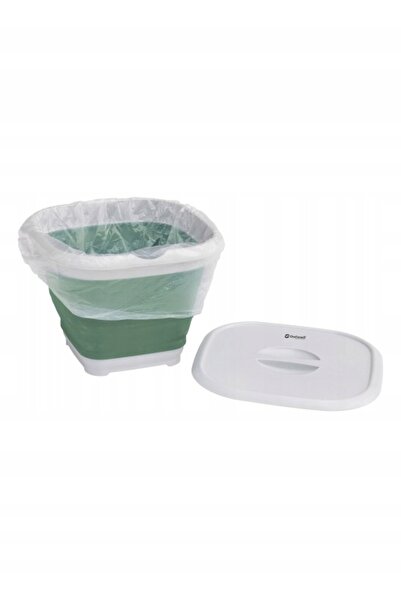 NO BRAND Găleată pliabilă pătrată Outwell cu capac, verde, 9L.