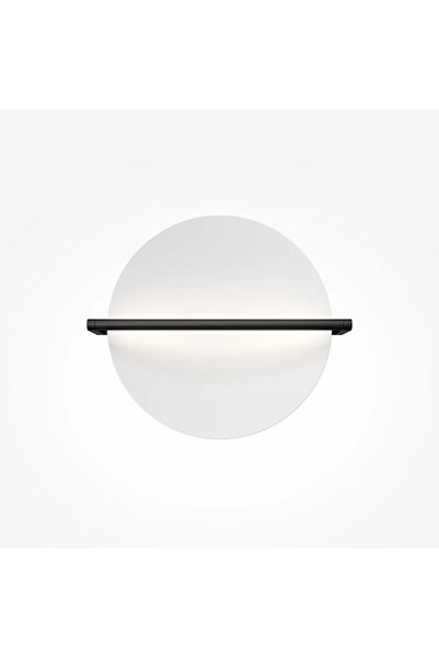 NO BRAND Aplică de perete LED albă rotundă cu bară neagră, lumină caldă, Maytoni